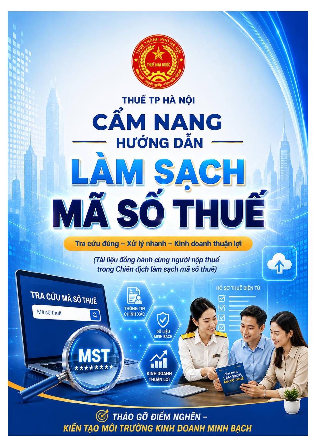 Bìa Cẩm nang hướng dẫn làm sạch mã số thuế